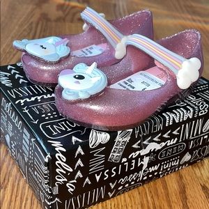 Mini Melissa Glitter Ultragirl Unicorn Jelly Flat